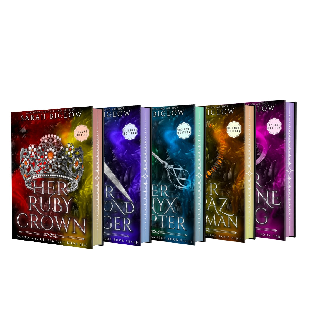 Guardians of Camelot books 6-10 in hardcover with foiled dust jacket and colorful printed edges
