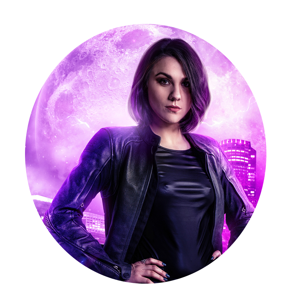 Kayla Roger from cover art by Deranged Doctor Design