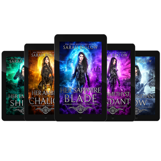 Guardians of Camelot ebooks 1–5 bundle covers featuring Morgan le Fey, Arthurian fantasy series