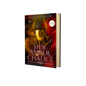 Her Amber Chalice - Guardians of Camelot book 2 hardcover with foiled jdust jacket and colorful printed edges