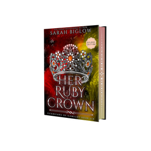Her Ruby Crown - Guardians of Camelot book 6 hardcover with foiled dust jacket and colorful printed edges