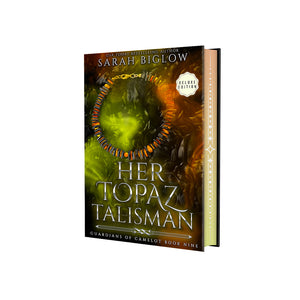 Her Topaz Talisman - Guardians of Camelot book 9 hardcover with foiled dust jacket and colorful printed edges