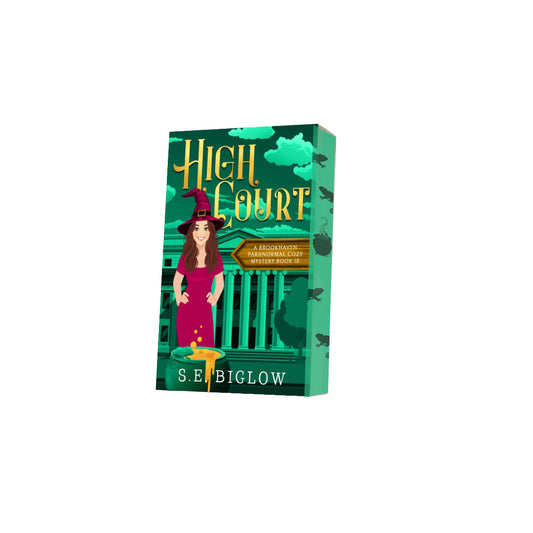 Paperback of High Court with decorative edges by S.E. Biglow on white background