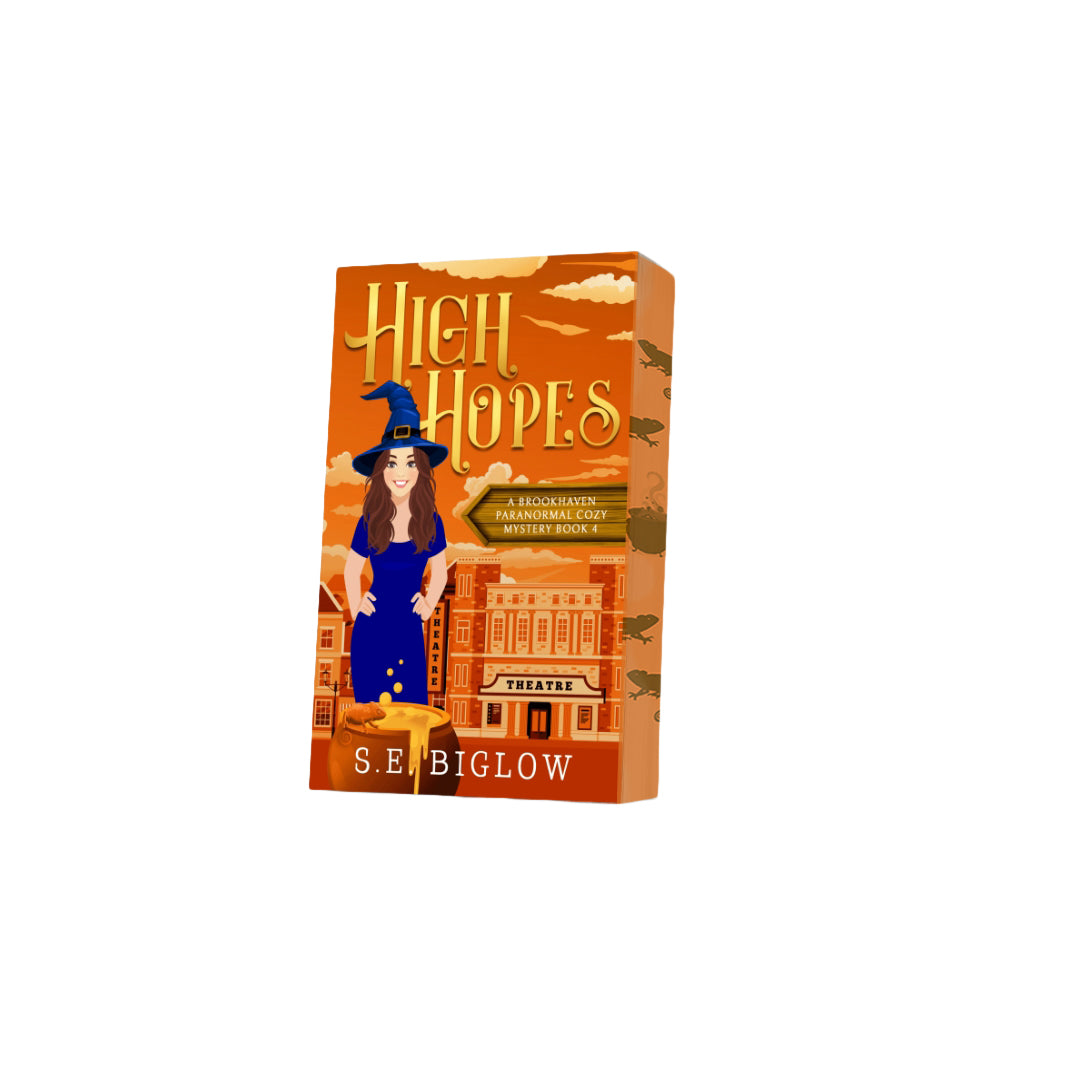 Paperback of High Hopes with decorative edges by S.E. Biglow on white background