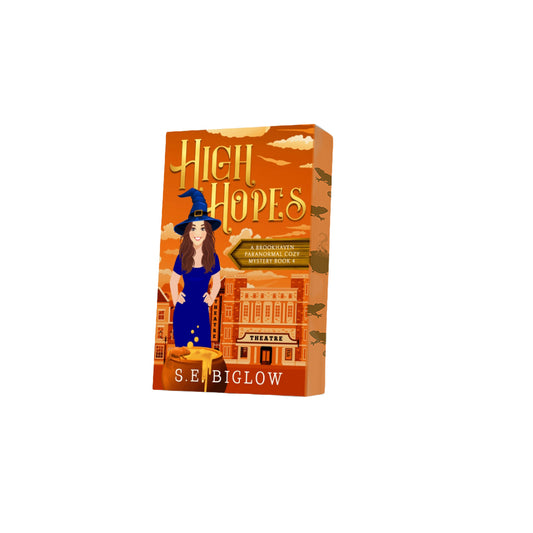Paperback of High Hopes with decorative edges by S.E. Biglow on white background
