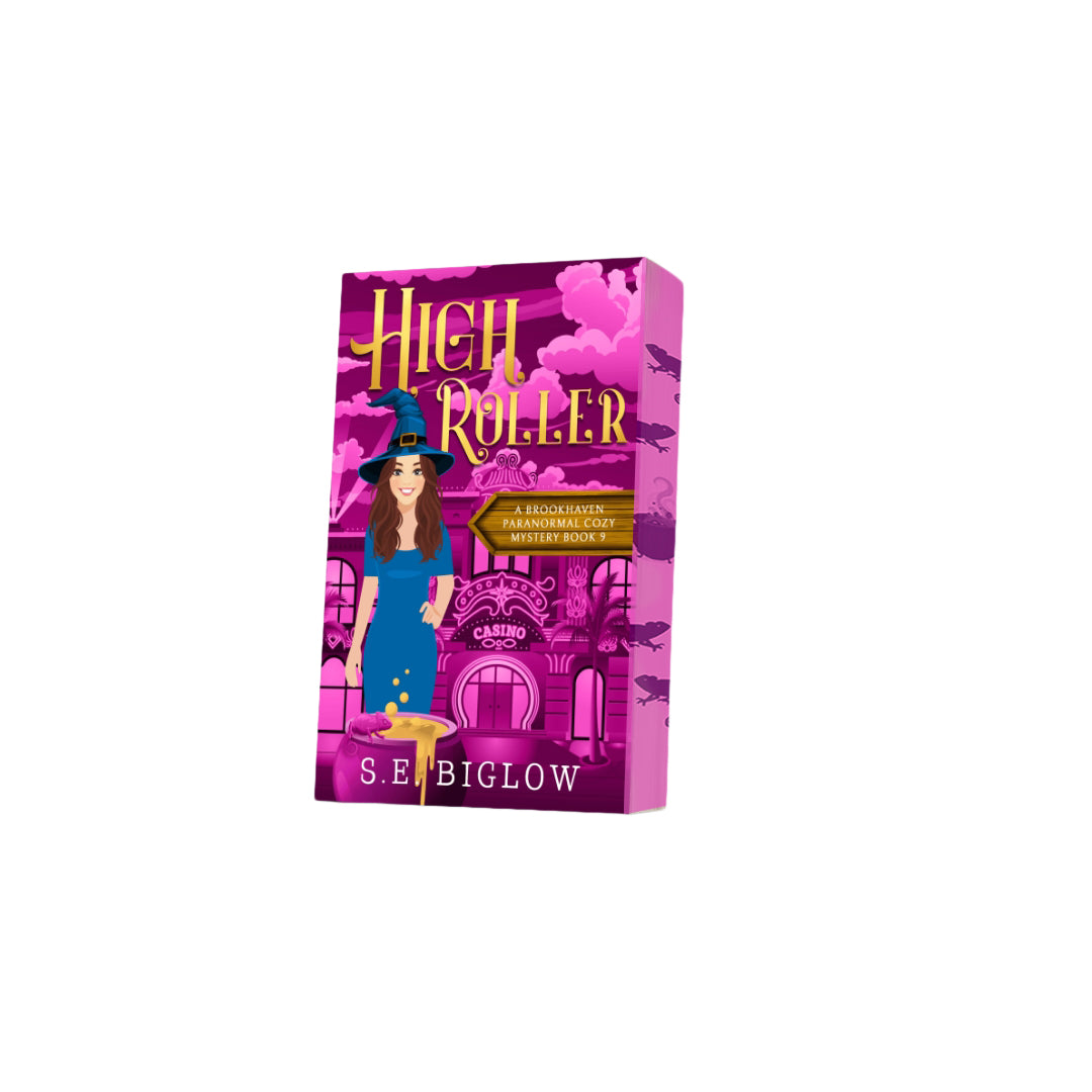 Paperback of High Roller with decorative edge by S.E. Biglow on white background