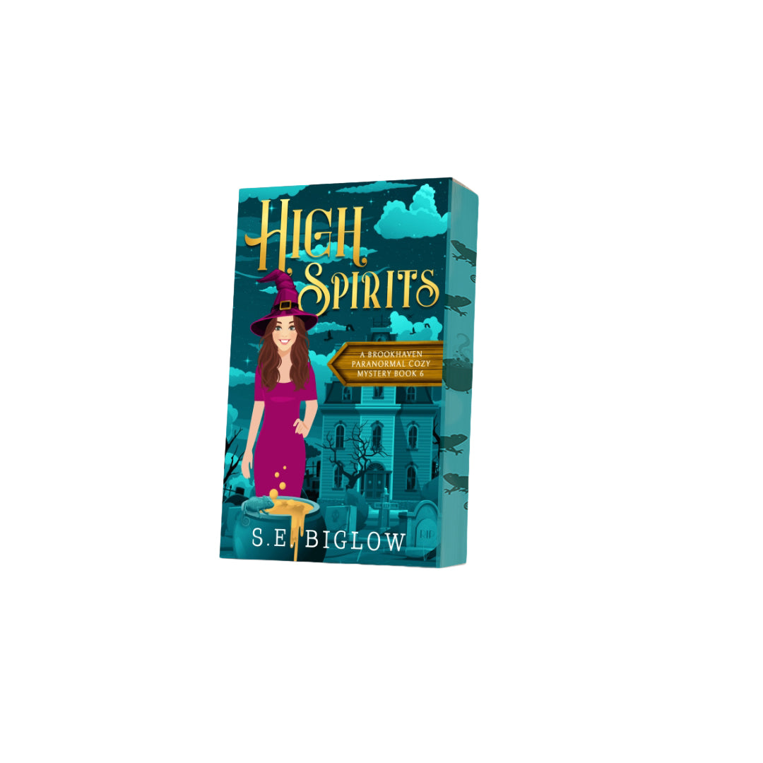 Paperback of High Spirits with decorative edges by S.E. Biglow on white background